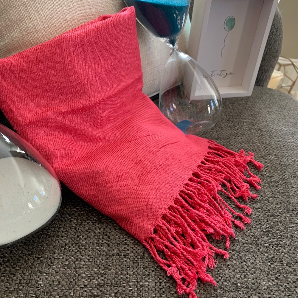 FREE WITH PURCHASE OF HANDMADE ITEM!Pashmina will add just a pop of color!